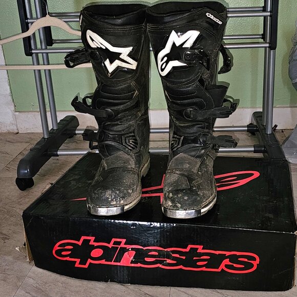 Alpinestars Tech 7 Motorcycle Boots – Black – Men’s Size 9 - Picture 2 of 2